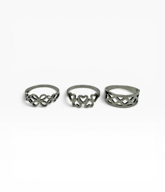 Anillos acero calados x36u - 19